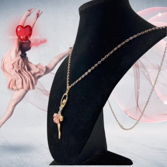 On Pointe Dancer Rose Gold Necklace - Picture 3 of 4